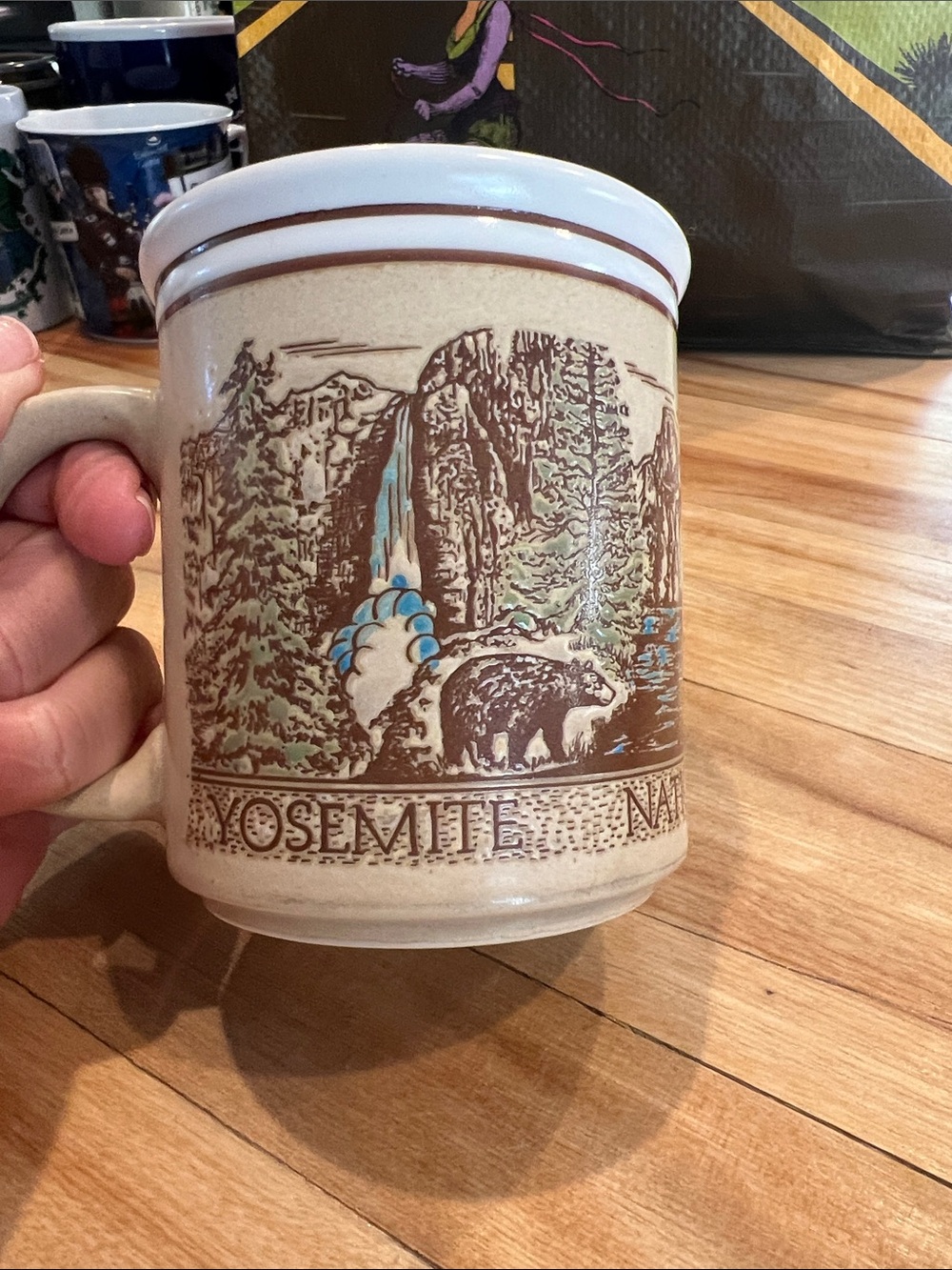 Yosemite National Park Vintage neutral natural Karol Western Ceramic Travel Mug